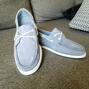 New Blue-Gray Suede Sperry Topsiders